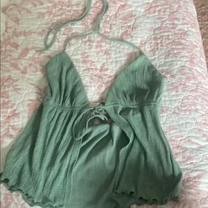 Green Halter Top